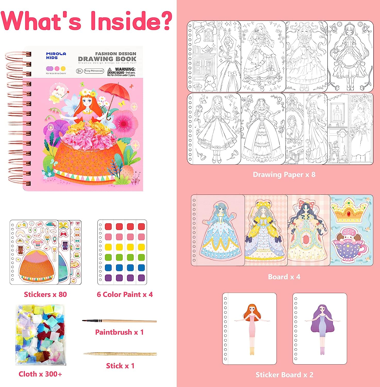 3 in 1 Fashion Design Drawing Book-Set 4