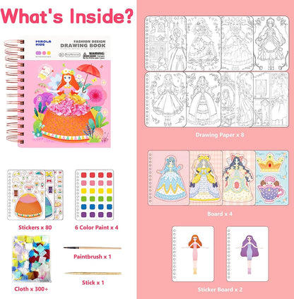 3 in 1 Fashion Design Drawing Book-Set 4