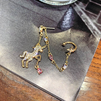 Unicorn Tassel Eear Clip Earring 4