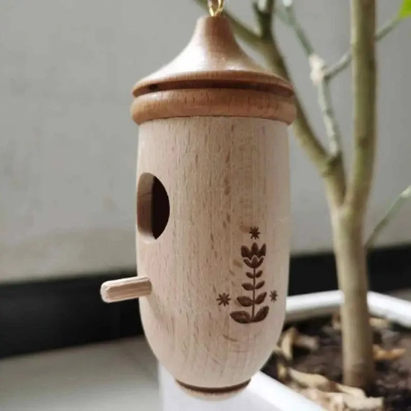 Wooden Hummingbird House 4