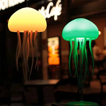 Voice Control RGB Gradient Jellyfish Night Light 4