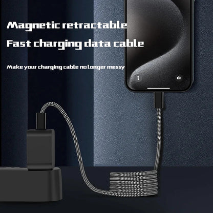 Braided Design Magnetic USB-C Fast Charging Cable 100W 4