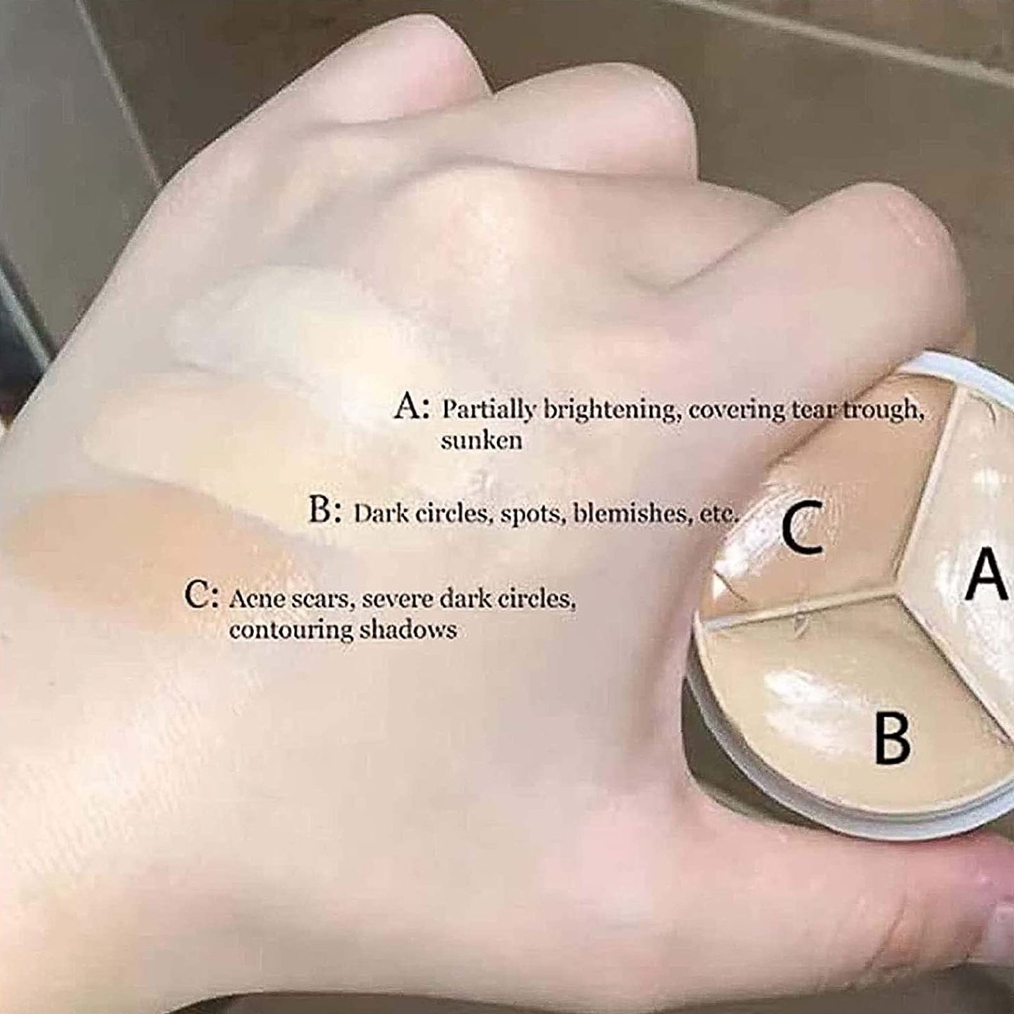 Tri-Color Concealer Palette 4