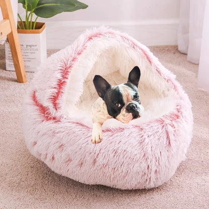 Cozy Cocoon Plush Pet Bed 4