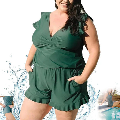 One Piece Full Coverage Swimsuit with Built in Bra 4