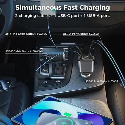 Car Phone Charger With Star Light 4