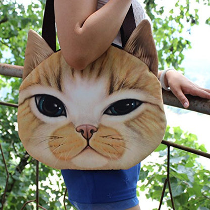 Cute Cat Face Tote Bag 4