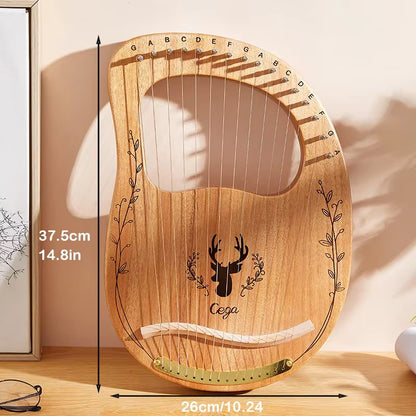 Lyre Harp 16 String Premium Hollow Mahogany 4