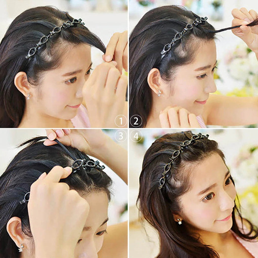 Non-Slip Headband With Clips-2PCS 1