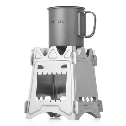 Portable Camping Stainless Steel Wood Stove 4