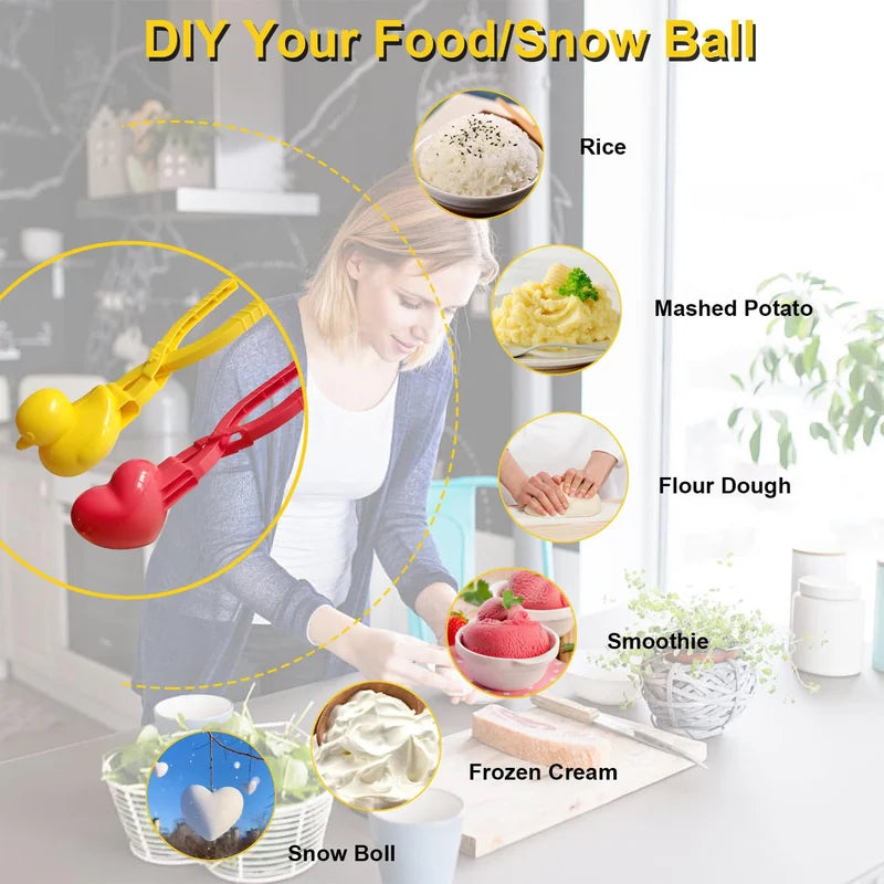Assorted Cute Rice Molds and Snowballs Maker Clamps (4 Pcs) 4