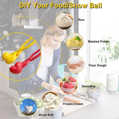 Assorted Cute Rice Molds and Snowballs Maker Clamps (4 Pcs) 4