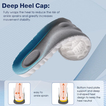 4D Orthopedic Sport Insoles Soft Breathable High-elasticity Shock 4