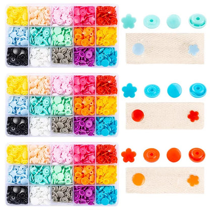 Metal Snaps Buttons with Fastener Pliers Press Kit-200Set 4