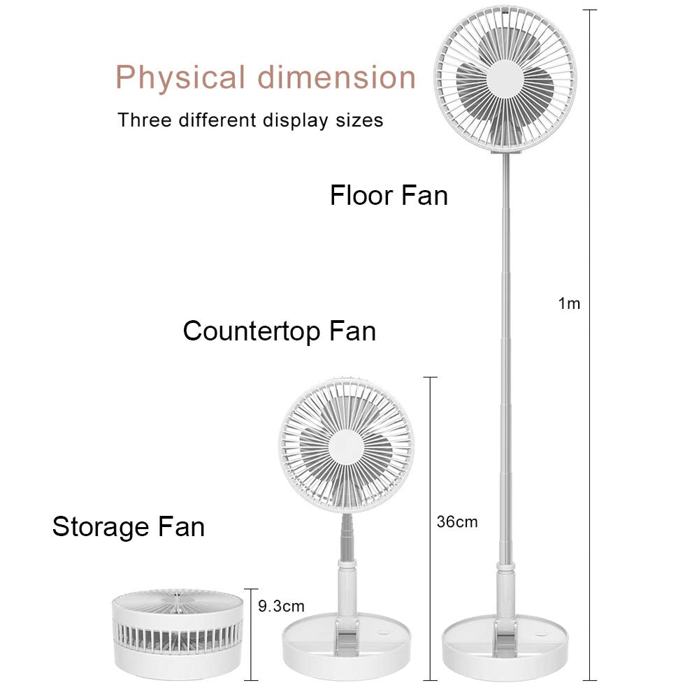 Telescopic Folding USB Charging Fan 4