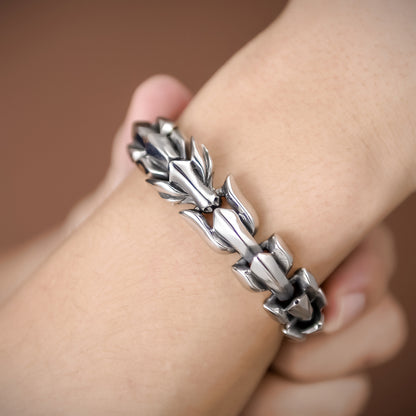 Mens Viking Dragon Keel Chain Link Bracelet 4