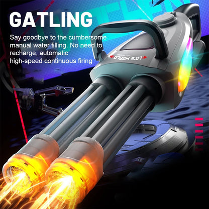 Double Barrel Gatling Electric Water Gun Set 4