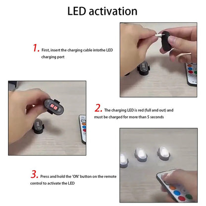 Wireless LED Strobe Lights-4pcs 4