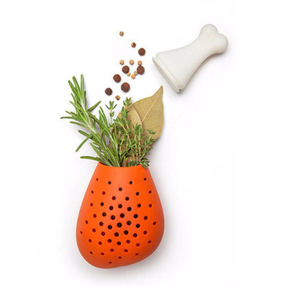 Creative Chicken Leg Shape Silicone Herb and Spice Infuser 4