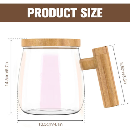 Electric Lightweight High Borosilicate Glass Self Mixing Mug 4