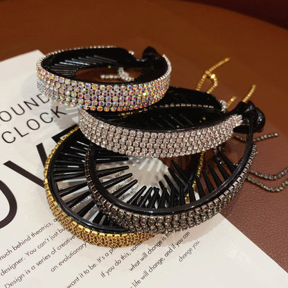 DiamondGlow Rhinestone Bun Maker-2PCS 4