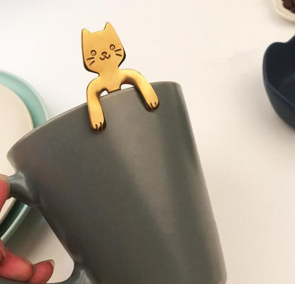 STAINLESS STEEL CAT TEASPOONS 4