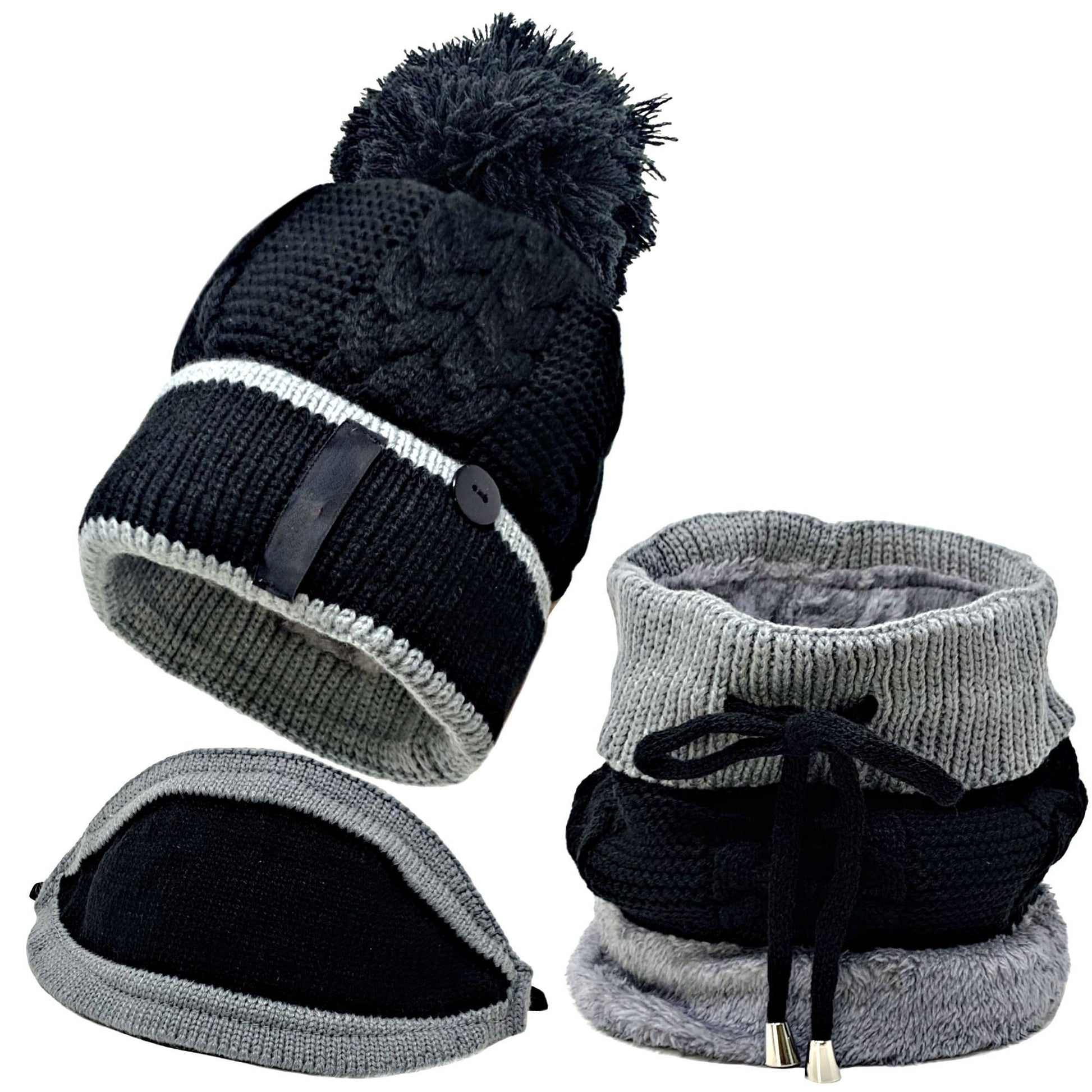 3 in 1 Women's Winter Knitted Beanie 4