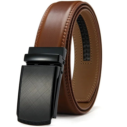 Leather Ratchet Belt With Adjustable Buckle CrackSlick 4