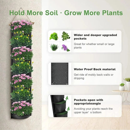 Garden Wall Planter Grow Bags for Indoor Outdoor 4