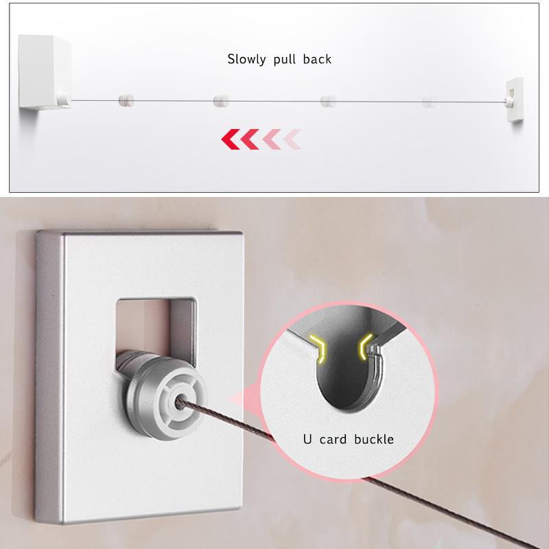 Telescopic Stainless String Invisible Clothesline 4