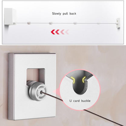 Telescopic Stainless String Invisible Clothesline 4