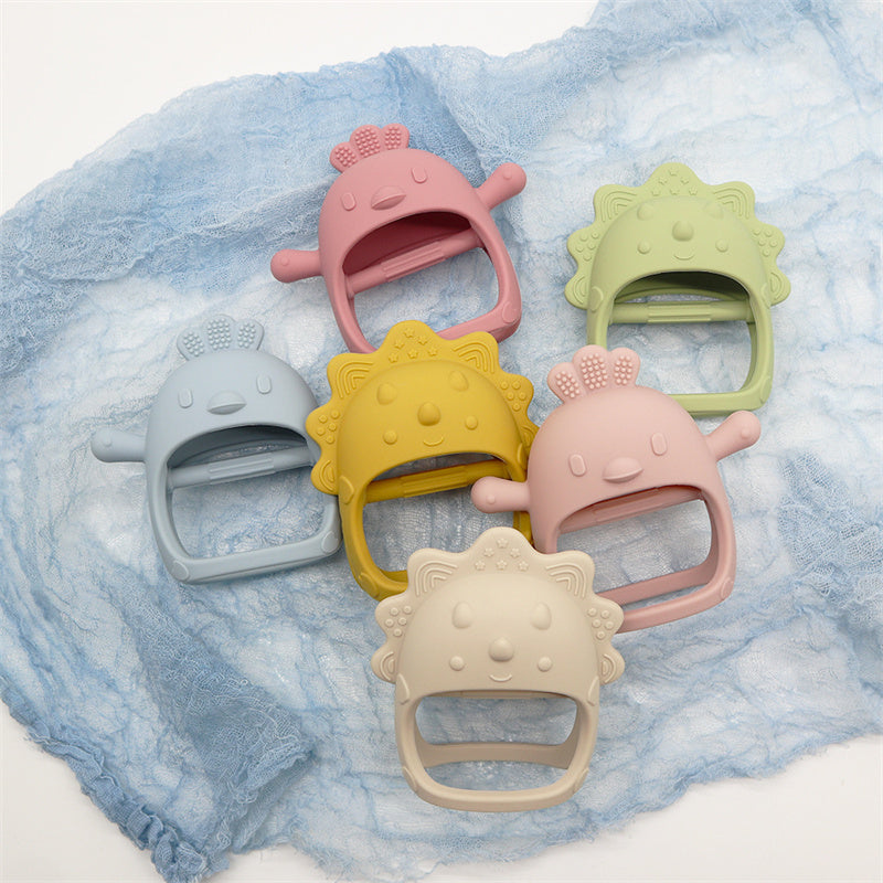 Cute Animal Shaped 3D Silicone Baby Teething Gloves 4