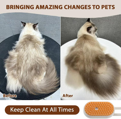 4 in 1 Rechargeable Cat Steam Brush for Shedding 4