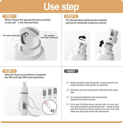 4-in-1 Electric  Pet Grooming Kit Clippers with 4 Interchangeable Blades 4