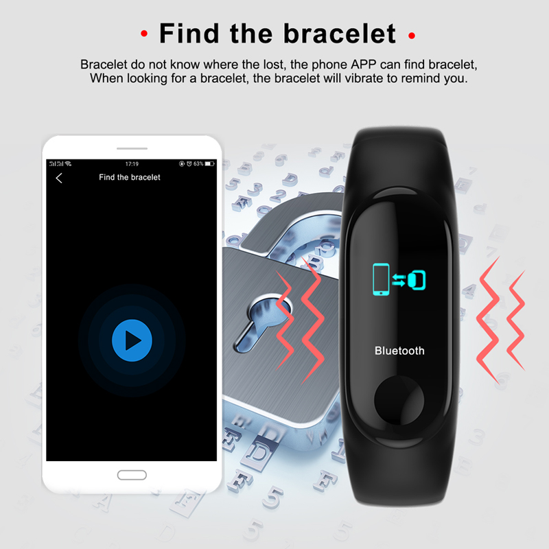 SMART FITNESS WATCH BLUETOOTH BRACELET WRISTBAND 3