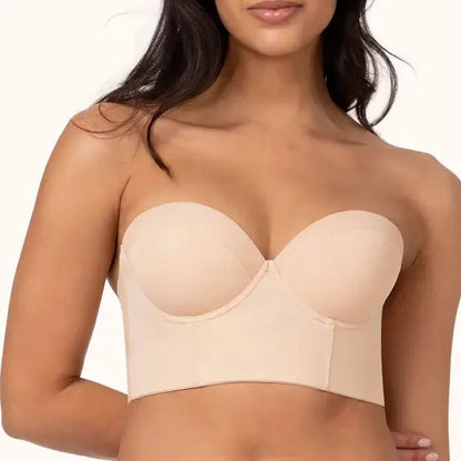 Women's Full Bust and Full Figure Strapless Longline Bra 4