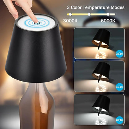 Creative Cordless Rechargeable Wine Bottle Lamp Head Top 4