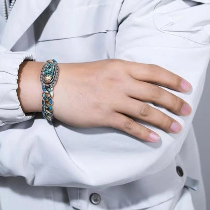 Nine-eyed Dzi Bead Bracelet 4
