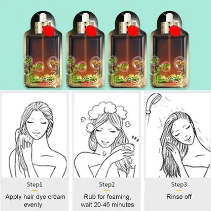 Plant Extract Hair Color Cream  10 PCS 4