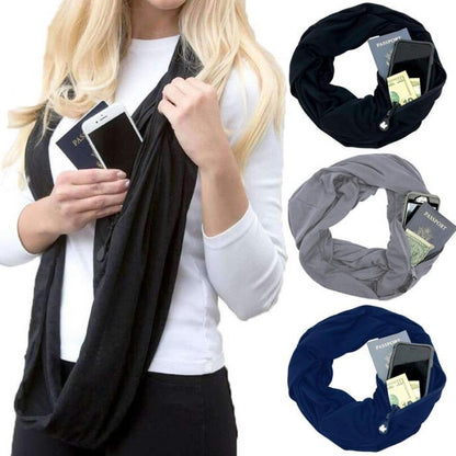 Scarf with convertible pocket 4