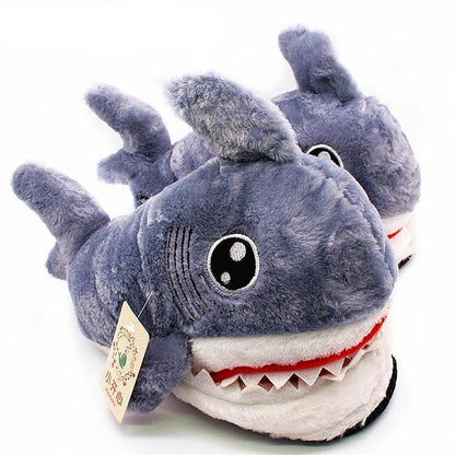 Fuzzy Shark Slippers 4