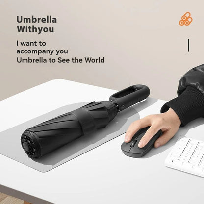 Sturdy Windproof Reflective Safety Ring buckle umbrella 4