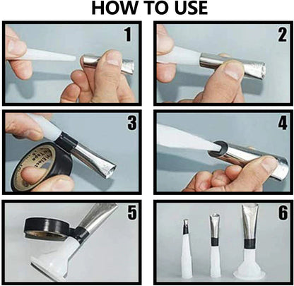 14/Pcs Universal Stainless Caulk Nozzle Applicator Finishing Tool Kit 4