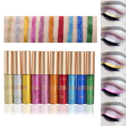 10 Color Glitter Liquid Eyeliner 4