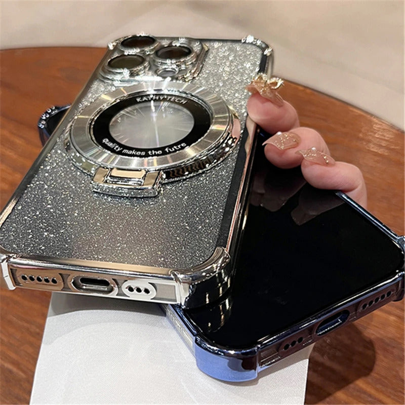 Shockproof Anti Drop Glitter Magsafe iPhone Case 4