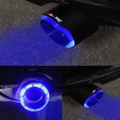 Car Carbon Fiber Flashing Tail Throat 4