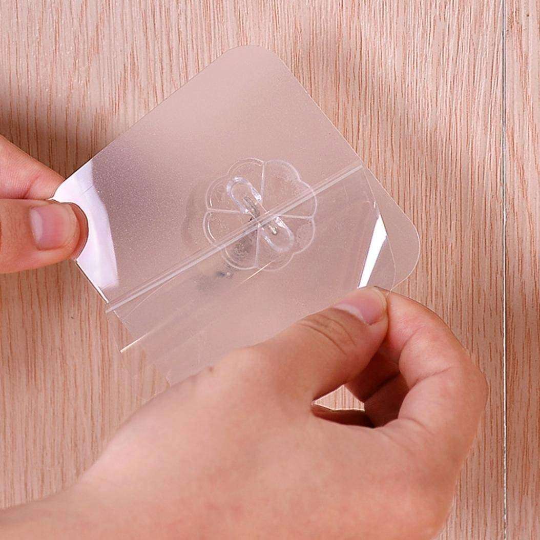 (8 Pack) Transparent Super Suction Wall Hooks 4