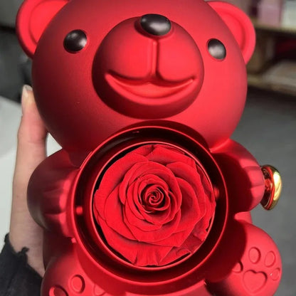 Eternal Rose Bear W/ Engraved Necklace 4