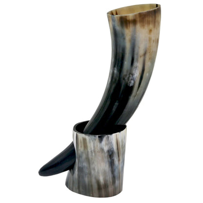 Viking Drinking Horn Mug with Stand 4