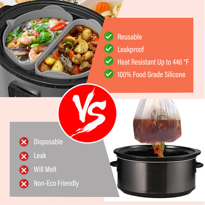 Silicone Slow Cooker Liner-2PCS 4